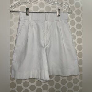 Zara women's shorts white, viscose cotton linen. Size XS